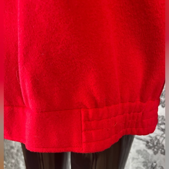 Red Wool Bomber-Style Coat - Picture 8 of 16